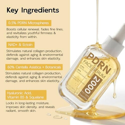 YouthVibe 0.5% PDRN Serum for Face – Anti-Aging Salmon DNA Serum with Hyaluronic Acid, Niacinamide & Squalane, Firming & Hydrating, Helps Smooth Fine Lines & Wrinkles, 30mL Avelisse