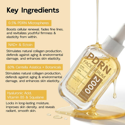 YouthVibe 0.5% PDRN Serum for Face – Anti-Aging Salmon DNA Serum with Hyaluronic Acid, Niacinamide & Squalane, Firming & Hydrating, Helps Smooth Fine Lines & Wrinkles, 30mL Avelisse