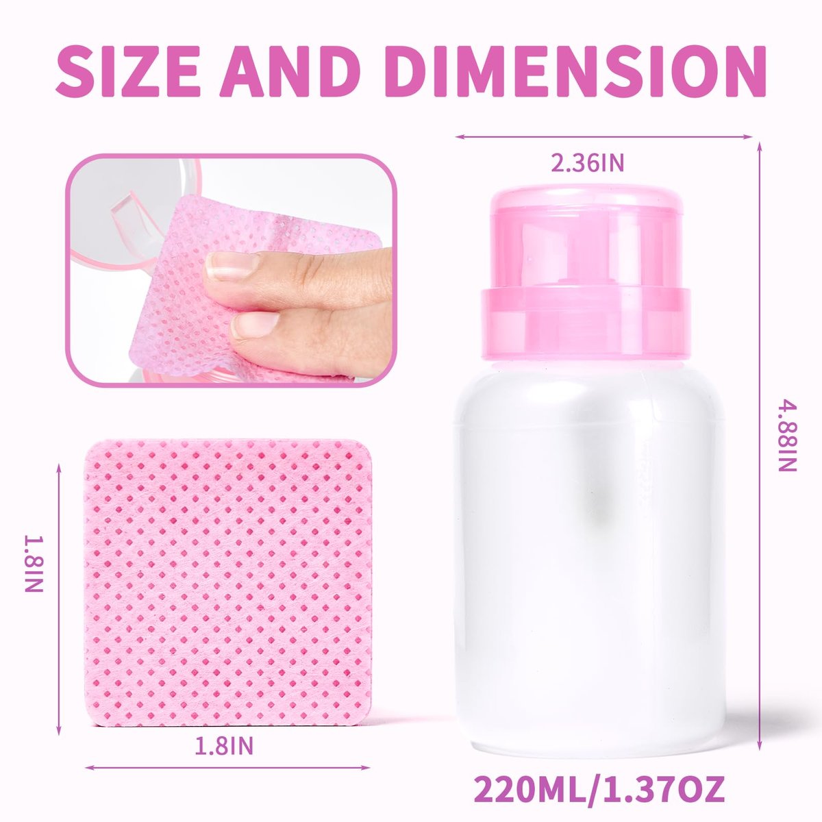 400pcs Lint Free Nail Wipes Kit with Acetone Pump Dispenser - SHEERBLISS Gel Nail Polish Remover Wipes for Salon & Home Use - görsel 11