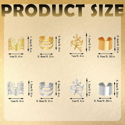 40-Piece Hair Jewelry Set for Braids - Gold & Silver Metal Braids Clips & Dreadlock Accessories for Women and Girls