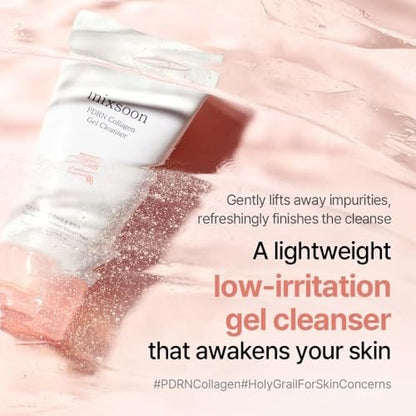 mixsoon PDRN Collagen Gel Cleanser – Deep Pore Cleansing, Lightweight Daily Gel Cleanser for All Skin Types, 100ml / 3.38 fl.oz. Avelisse