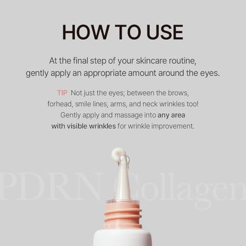 mixsoon PDRN Collagen Eye Serum – Revived Under Eye Serum with Gentle, Smooth Formula for Sensitive Skin, 20ml / 0.68 fl.oz. Korean Glass Skin Care Avelisse