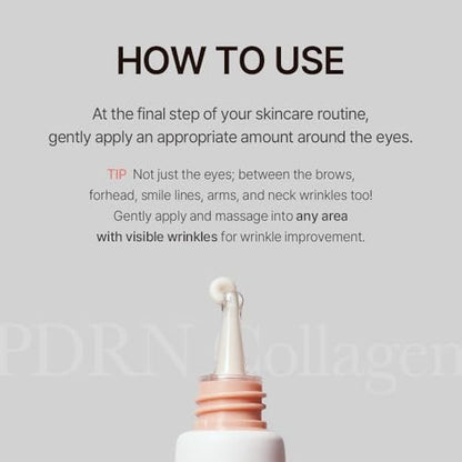mixsoon PDRN Collagen Eye Serum – Revived Under Eye Serum with Gentle, Smooth Formula for Sensitive Skin, 20ml / 0.68 fl.oz. Korean Glass Skin Care Avelisse