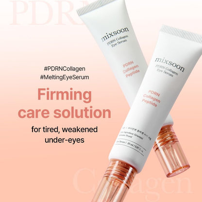 mixsoon PDRN Collagen Eye Serum – Revived Under Eye Serum with Gentle, Smooth Formula for Sensitive Skin, 20ml / 0.68 fl.oz. Korean Glass Skin Care Avelisse