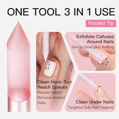 Curvlife 10g Semi Solid Nail Glue Gel & 20ml Pinpoint Nail Glue Remover Kit for Press On Nails with Cuticle Pusher & Czech Glass File Avelisse