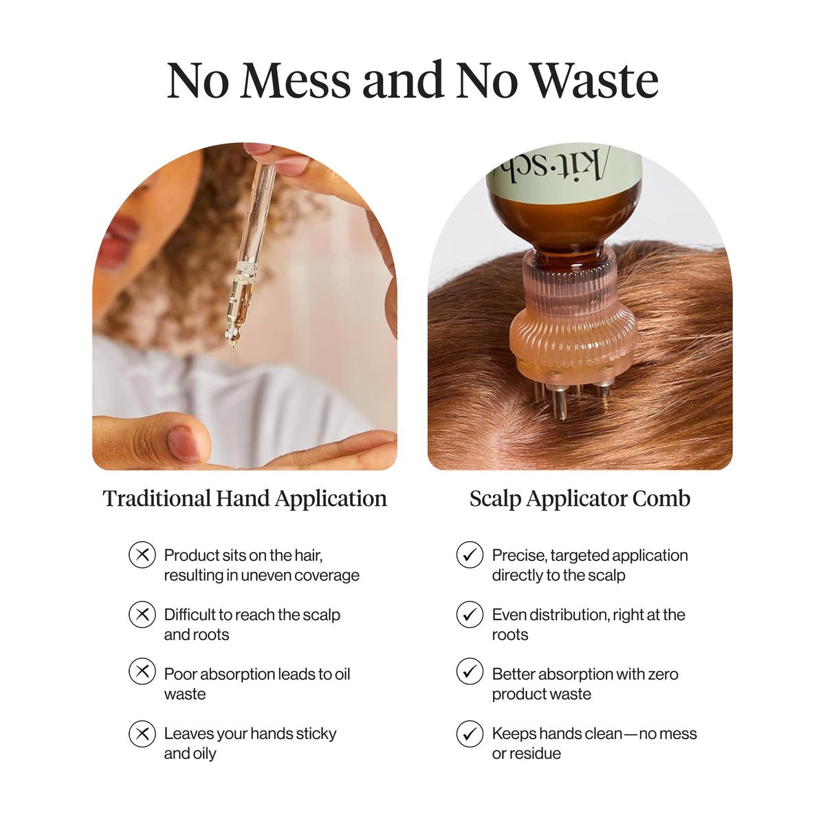 Kitsch Scalp & Hair Oil Applicator – Stainless Steel Bristles for Mess-Free Oiling & Scalp Massage, Precision Hair Care Tool for All Hair Types (Terracotta) - görsel 11