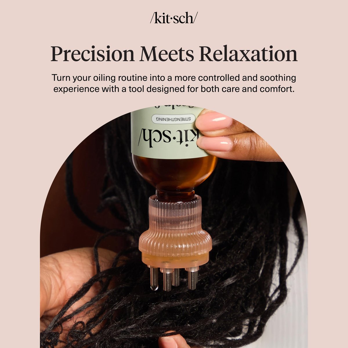 Kitsch Scalp & Hair Oil Applicator – Stainless Steel Bristles for Mess-Free Oiling & Scalp Massage, Precision Hair Care Tool for All Hair Types (Terracotta) - görsel 17