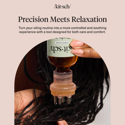 Kitsch Scalp & Hair Oil Applicator – Stainless Steel Bristles for Mess-Free Oiling & Scalp Massage, Precision Hair Care Tool for All Hair Types (Terracotta)
