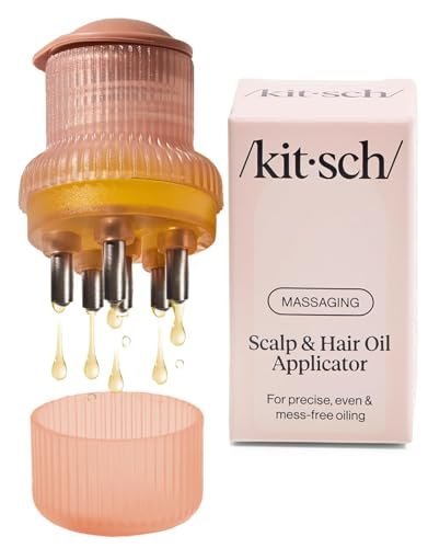 Kitsch Scalp & Hair Oil Applicator – Stainless Steel Bristles for Mess-Free Oiling & Scalp Massage, Precision Hair Care Tool for All Hair Types (Terracotta) - görsel 2