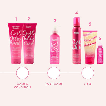 Umberto Giannini Curl Jelly Scrunching Jelly - Limited Edition Vanilla, Vegan & Cruelty Free Frizz Control Hair Gel for Curly or Wavy Hair (6.7 Fl Oz) Avelisse
