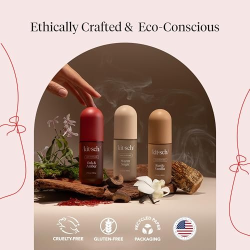 Kitsch Hair Perfume for Women – Warm Sugar & Oak & Amber | Clean, Deodorizing Hair Spray & Body Mist (50mL, 2-Pack) Avelisse