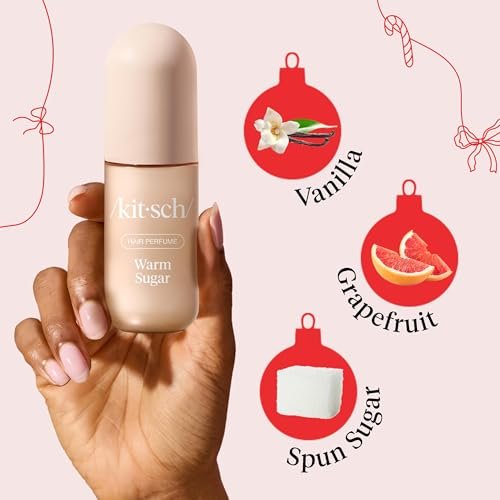 Kitsch Hair Perfume for Women – Warm Sugar & Oak & Amber | Clean, Deodorizing Hair Spray & Body Mist (50mL, 2-Pack) Avelisse