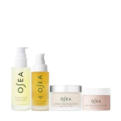 OSEA Bodycare Bestsellers Skincare Set – 4-Piece Body Travel Set (1 oz Each) – Body Oil, Body Butter, Body Scrub & Body Wash Avelisse