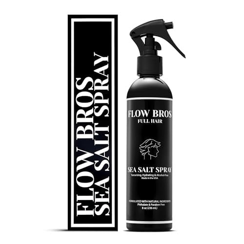 Flow Bros Sea Salt Spray for Hair – Texturizing & Volumizing Sea Salt Spray with Natural Ingredients, Vitamin B5 & Amaranth Seed Extract – Light Natural Finish, Alcohol, Paraben, Phthalate Free – 8oz Avelisse