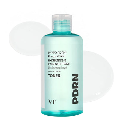 VT COSMETICS PDRN Toner – Hydrating Facial Toner with 50,000ppm Vegan PDRN, Korean Wild Ginseng, Niacinamide & Panthenol – Lightweight, Fragrance-Free, Skin Soothing – 8.45 fl. oz.