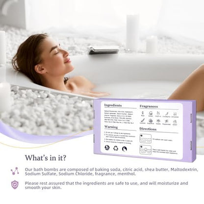 TranquilBliss Bath Bombs for Women – 50 PCS Set with 10 Rich Scents, Natural Moisturizing Bath Bombs, Perfect Gift for Mom, Wife, Her Avelisse
