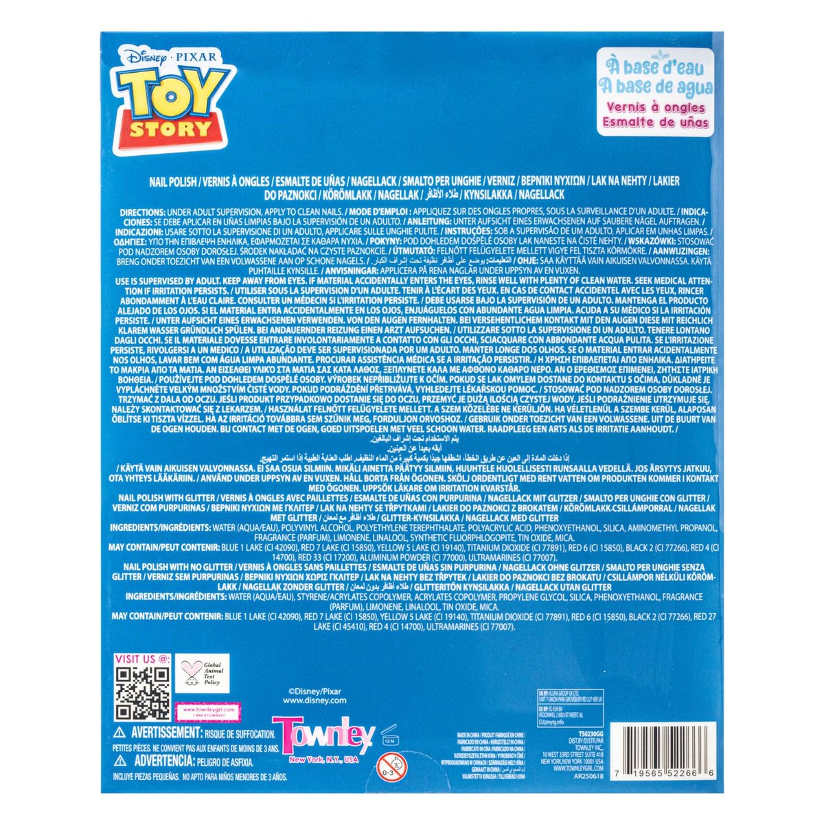 Disney Pixar Toy Story 18-Pack Nail Polish Set - Water-Based Peelable Nail Polish for Kids - Glittery, Shimmery & Opaque Colors by Townley Girl - görsel 17