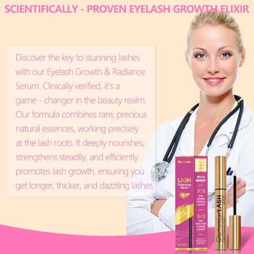 Glamosoar Lash Serum – Eyelash Growth Serum for Fuller, Longer, Stronger Lashes (4ml) Avelisse
