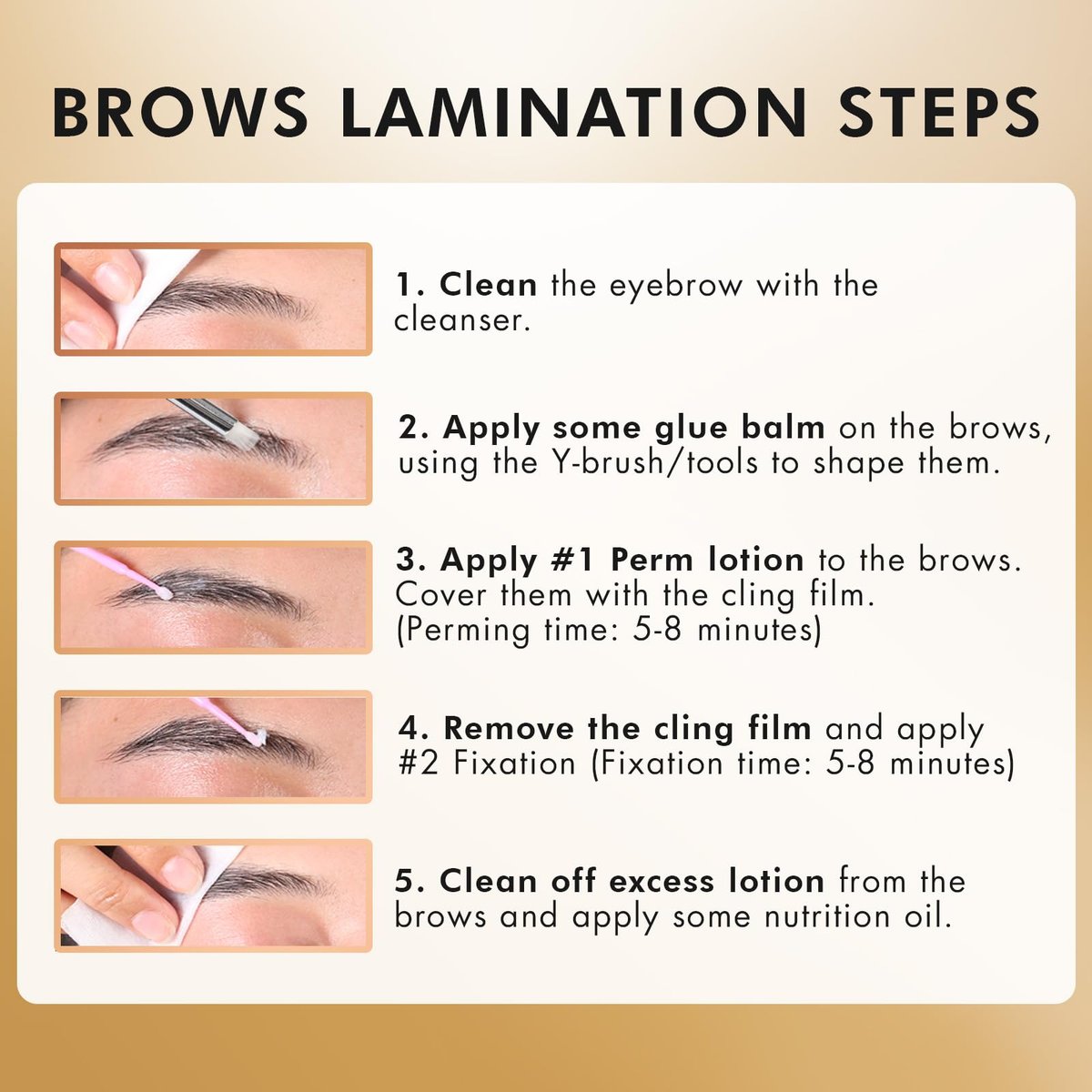 2-in-1 Lash Lift & Eyebrow Lamination Kit | At-Home DIY Brow & Lash Perm | 15 Applications | Lasts 6-8 Weeks | AURAE ABLK2 - görsel 15