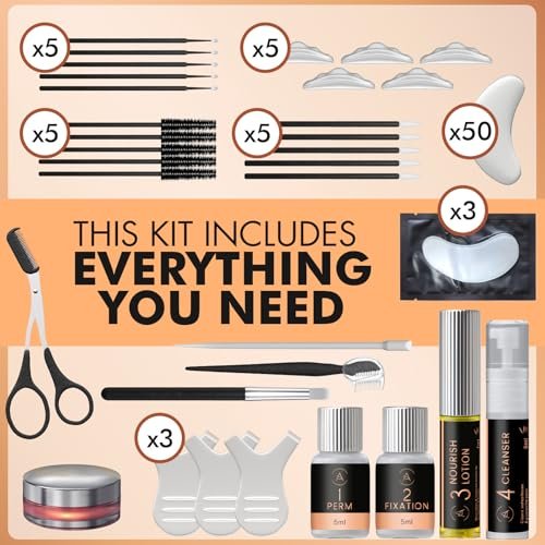 2-in-1 Lash Lift & Eyebrow Lamination Kit | At-Home DIY Brow & Lash Perm | 15 Applications | Lasts 6-8 Weeks | AURAE ABLK2 - görsel 12