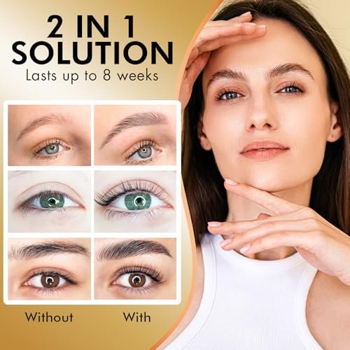 2-in-1 Lash Lift & Eyebrow Lamination Kit | At-Home DIY Brow & Lash Perm | 15 Applications | Lasts 6-8 Weeks | AURAE ABLK2 - görsel 6