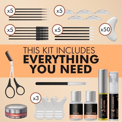 AURAE Eyebrow Lamination Kit - At-Home Brow Lift for Beginners & Professionals, 15 Applications, Lasts 6-8 Weeks, Safe & Effective - ABK1 Avelisse