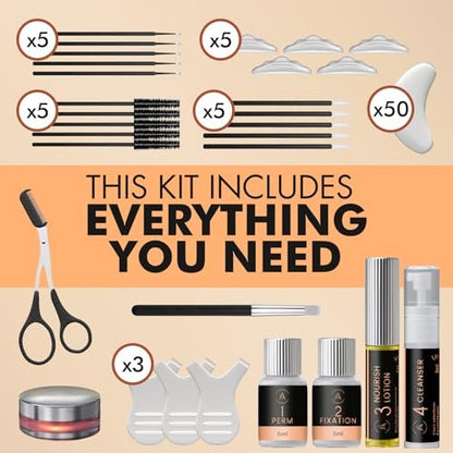 AURAE Eyebrow Lamination Kit - At-Home Brow Lift for Beginners & Professionals, 15 Applications, Lasts 6-8 Weeks, Safe & Effective - ABK1 Avelisse