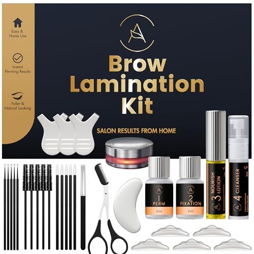 AURAE Eyebrow Lamination Kit - At-Home Brow Lift for Beginners & Professionals, 15 Applications, Lasts 6-8 Weeks, Safe & Effective - ABK1 Avelisse