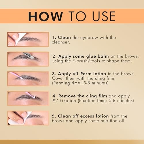 AURAE Eyebrow Lamination Kit - At-Home Brow Lift for Beginners & Professionals, 15 Applications, Lasts 6-8 Weeks, Safe & Effective - ABK1 Avelisse