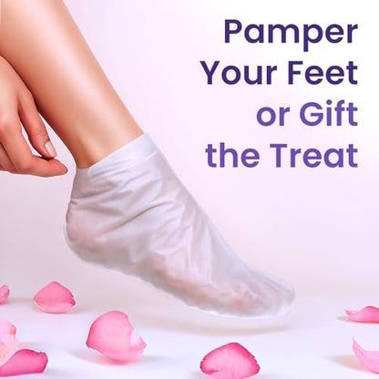 BLOOMORA Foot Peeling Mask (6 Pairs) - Exfoliating Foot Mask for Dry Cracked Feet with Lavender & Shea Butter, Dead Skin & Callus Remover for Women & Men, One Size Fits Most
