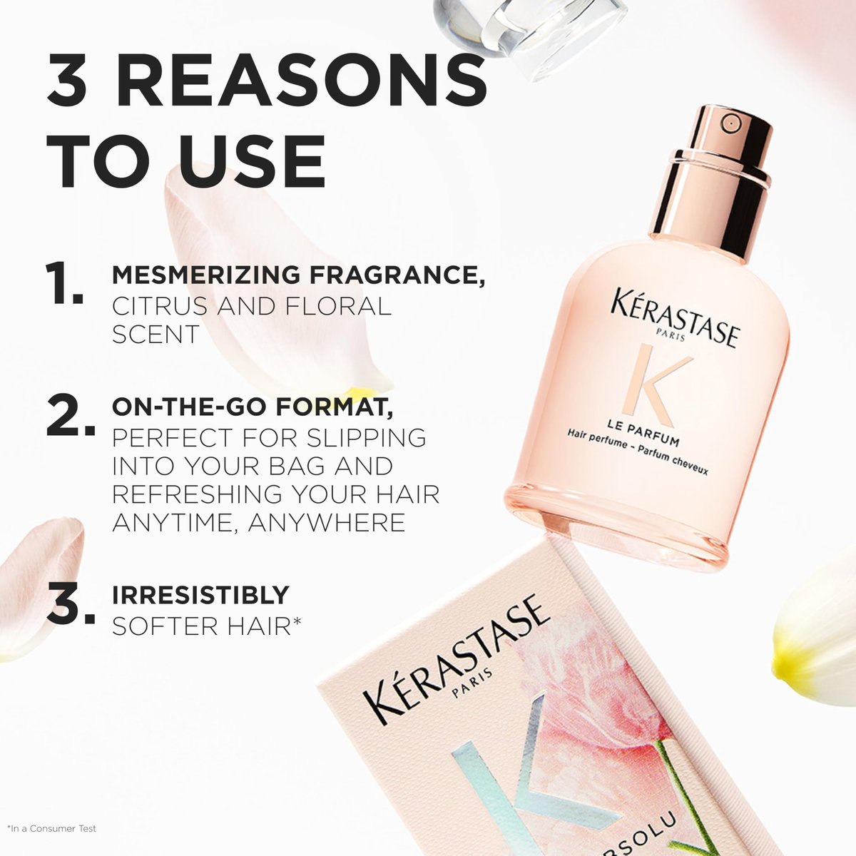 Kérastase Gloss Absolu Le Parfum - Citrus & Floral Scented On-the-Go Hair Perfume, For Softer Hair, 1.7 oz Avelisse
