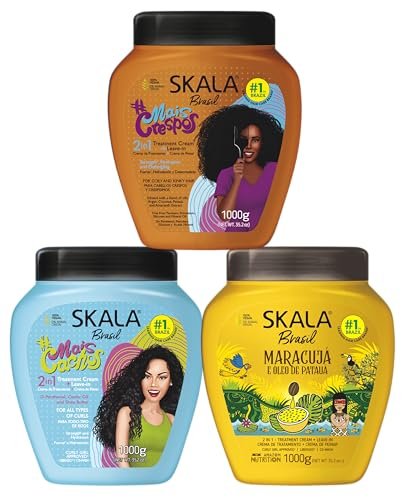 SKALA Mais Cachos, Crespos, and Maracuja 2-in-1 Cream (3-Pack Bundle) - 105.6 oz Avelisse