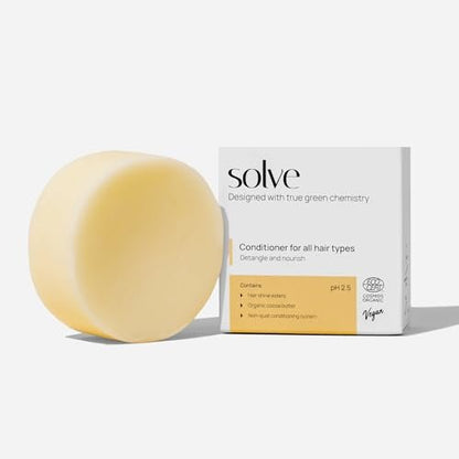 Solve Nourishing Solid Conditioner for Curly & Damaged Hair – Natural, Sulfate-Free, ECOCERT Certified