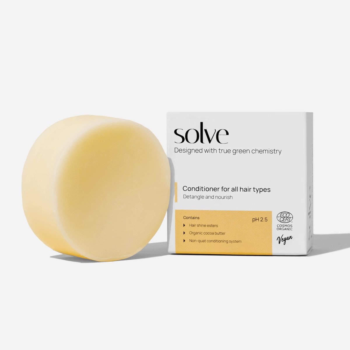 Solve Nourishing Solid Conditioner for Curly & Damaged Hair – Natural, Sulfate-Free, ECOCERT Certified - görsel 1