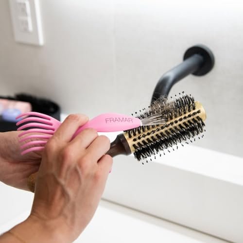 FRAMAR Premium Hair Brush Cleaner Tool – 2-in-1 Hairbrush & Comb Cleaner Removes Hair and Buildup Instantly – Pink - görsel 16