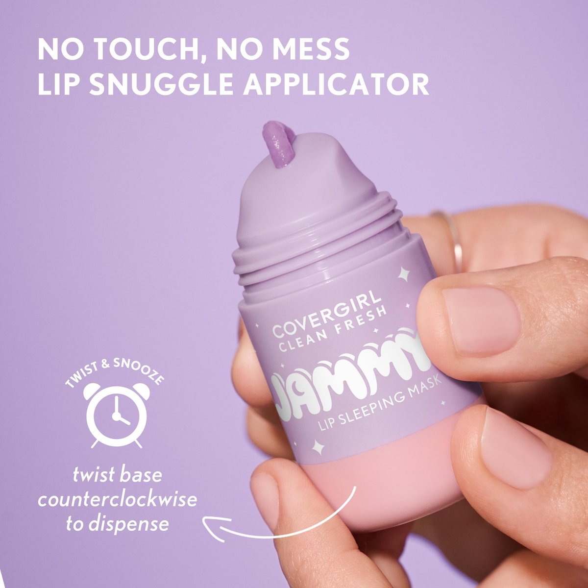 COVERGIRL Clean Fresh Jammy Lip Sleeping Mask - Whipped Lavender - 0.24 Fl Oz - Avocado & Grape Seed Oils, No-Touch Applicator - görsel 11