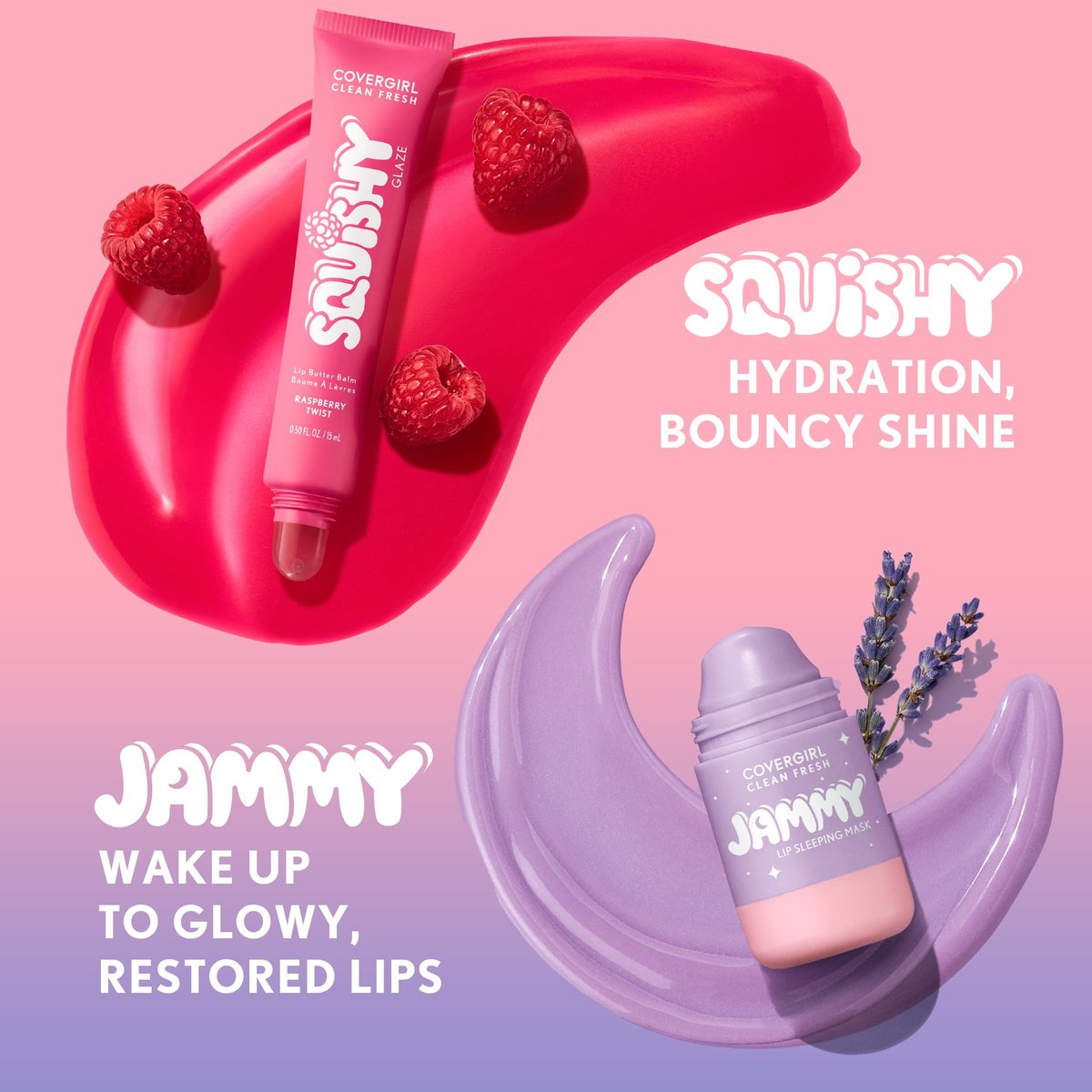 COVERGIRL Clean Fresh Jammy Lip Sleeping Mask - Whipped Lavender - 0.24 Fl Oz - Avocado & Grape Seed Oils, No-Touch Applicator - görsel 15