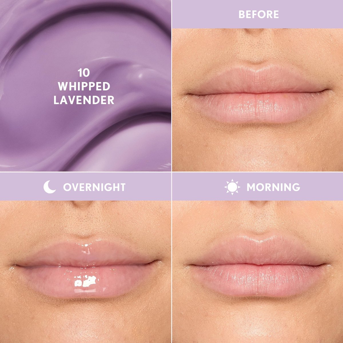 COVERGIRL Clean Fresh Jammy Lip Sleeping Mask - Whipped Lavender - 0.24 Fl Oz - Avocado & Grape Seed Oils, No-Touch Applicator - görsel 5