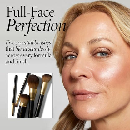 LAURA GELLER NEW YORK Professional Makeup Brushes - Full Face Set of 5 - Cruelty-Free Avelisse