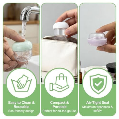 MUIIGOOD 5-Piece Mini Travel Jars Set - 20ml & 10ml Leak-Proof Acrylic Containers for Creams, Lip Balm, and Toiletries with Labels