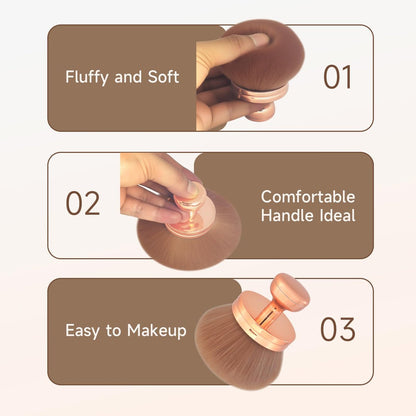 Extra Large Body Makeup Brush for Self Tanning & Foundation – 3-Inch Wide Kabuki Brush for Flawless Application