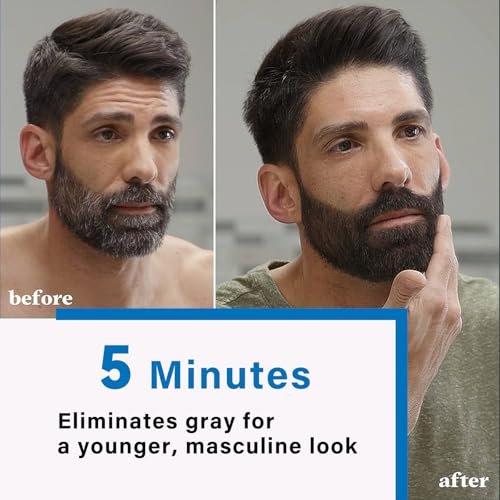 NCEPROHR Beard Dye for Men - Black Beard Color & Hair Dye Shampoo for Gray Coverage, Mens Hair Color Works in Minutes, Easy to Use 16.9 Fl Oz Avelisse