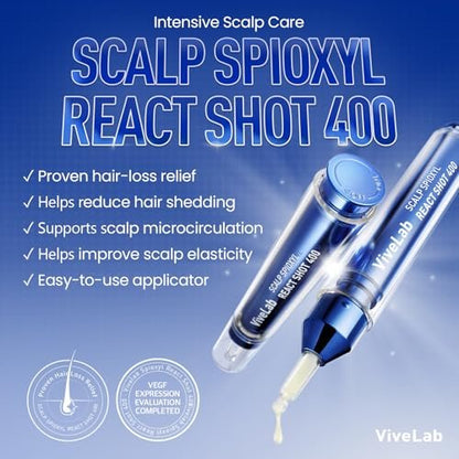 ViveLab Scalp Microneedle Serum – K-beauty Hair Growth & Scalp Treatment with Spioxyl™ 400 | Fills Hair Part Line, Strengthens Roots, Reduces Hair Thinning – 220,000 Microneedle Formula Avelisse