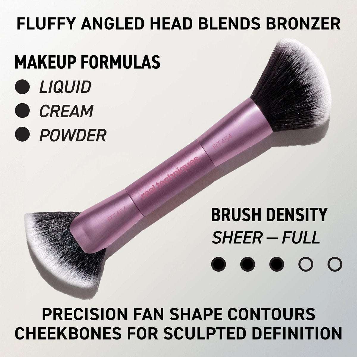 Real Techniques Big Blends Energy Brush + Dual-Sided Puff Kit – 6 Piece Face Makeup Brush & Puff Set for Foundation, Concealer, Powder & Blush, Travel Friendly, Cruelty-Free & Vegan - görsel 8