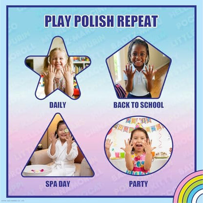 Hello Kitty and Friends 16 Pack Nail Polish Set - Water-Based Peelable Nail Polish with Glittery, Shimmery, and Opaque Colors for Kids Girls Party by Townley Girl Avelisse