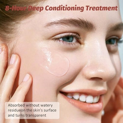 YOTOCK Collagen Night Wrapping Peel off Mask with Brush - Overnight Hydrating Face Mask for Elasticity, Reduces Sagging & Wrinkles - 2.53 Fl Oz