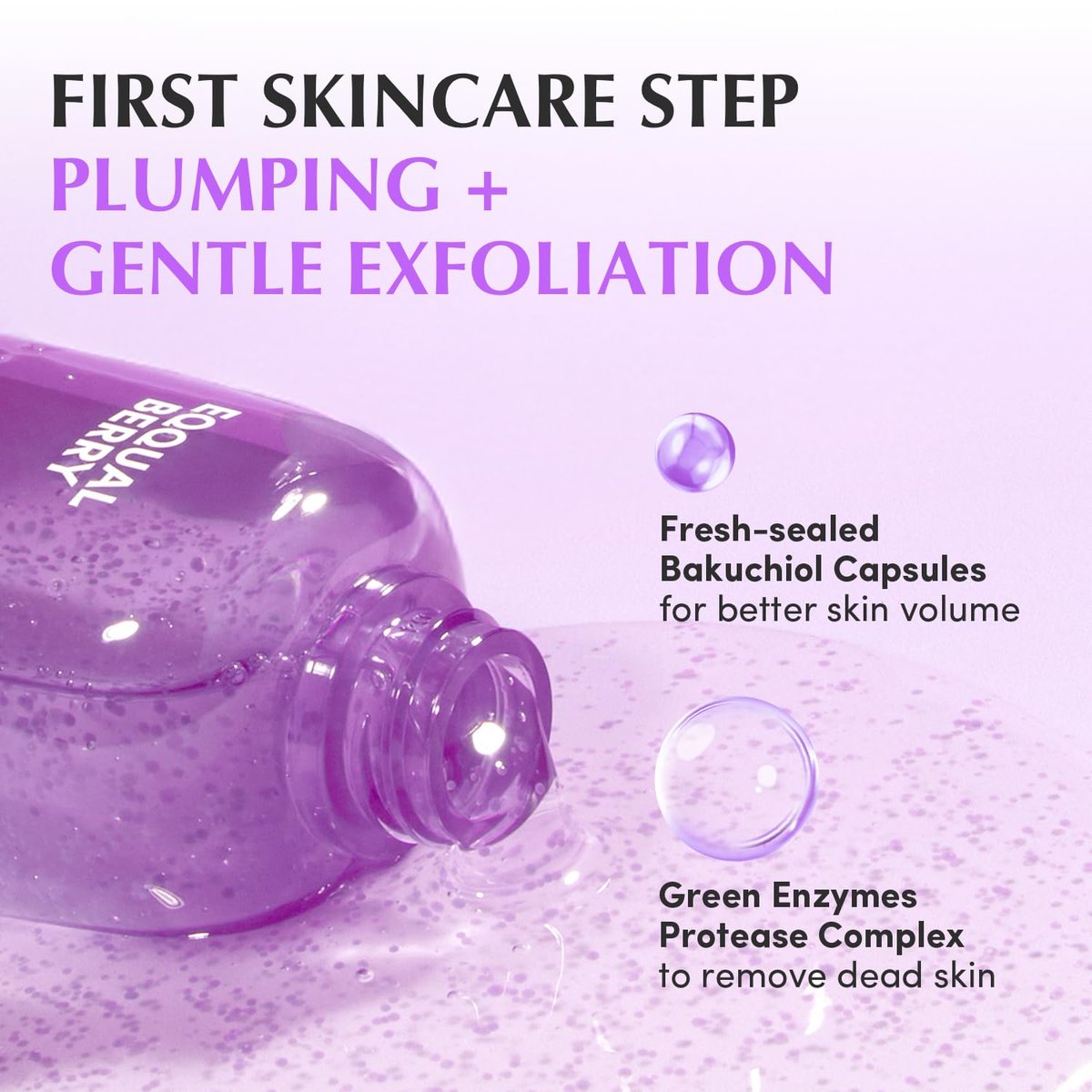 EQQUALBERRY Bakuchiol Plumping Capsule Toner – Natural Retinol Alternative with Hyaluronic Acid for Sensitive Skin (150ml) Avelisse