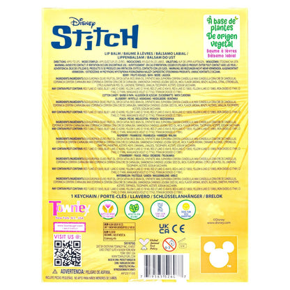 Stitch 7 Pack Lip Balm with Keychain - Plant Based Lip Balm for Girls, Kids Chapstick Age 3+ by Townley Girl