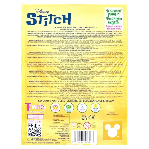 Stitch 7 Pack Lip Balm with Keychain - Plant Based Lip Balm for Girls, Kids Chapstick Age 3+ by Townley Girl - görsel 18