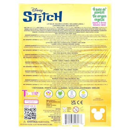 Stitch 7 Pack Lip Balm with Keychain - Plant Based Lip Balm for Girls, Kids Chapstick Age 3+ by Townley Girl